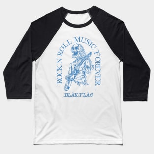 Black Flag /// Skeleton Rock N Roll Baseball T-Shirt
